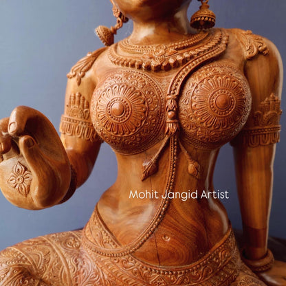 Sandalwood scupture of Devi Uma as Bhogashakti