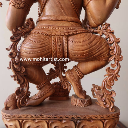 Sandalwood Detailed Carved Dancing Ganesha