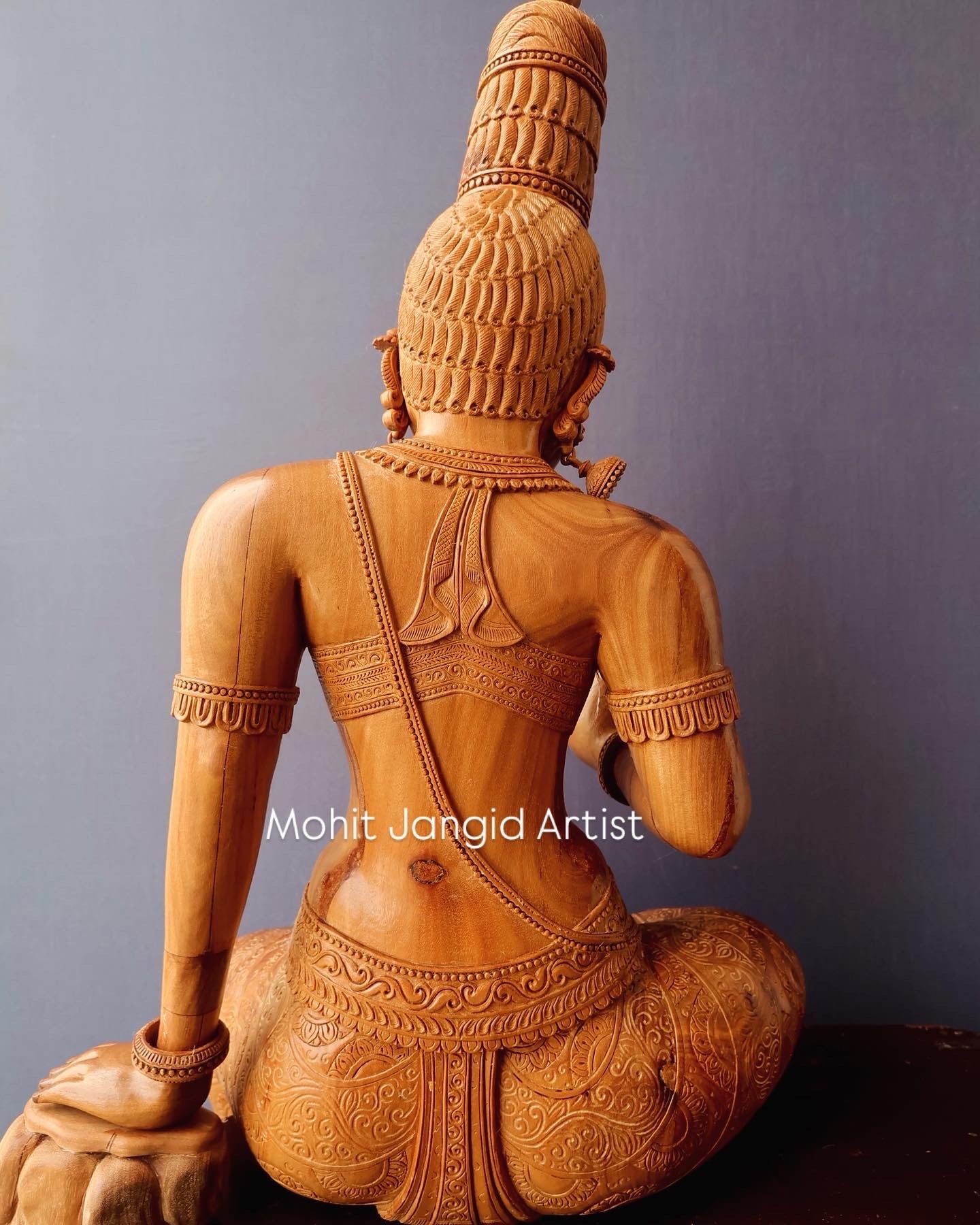 Sandalwood scupture of Devi Uma as Bhogashakti