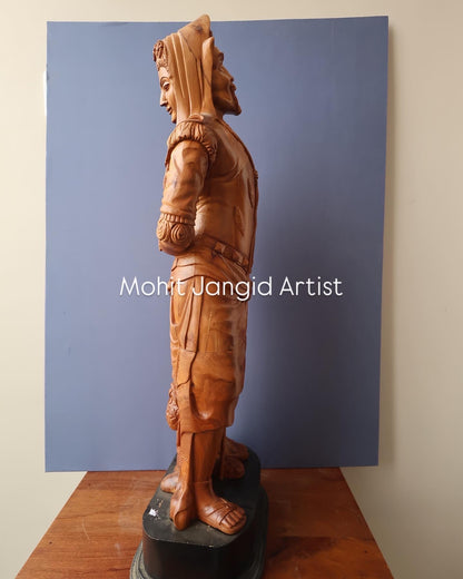 The Sandalwood Carved Double Statue of Mephistopheles & Margaretta