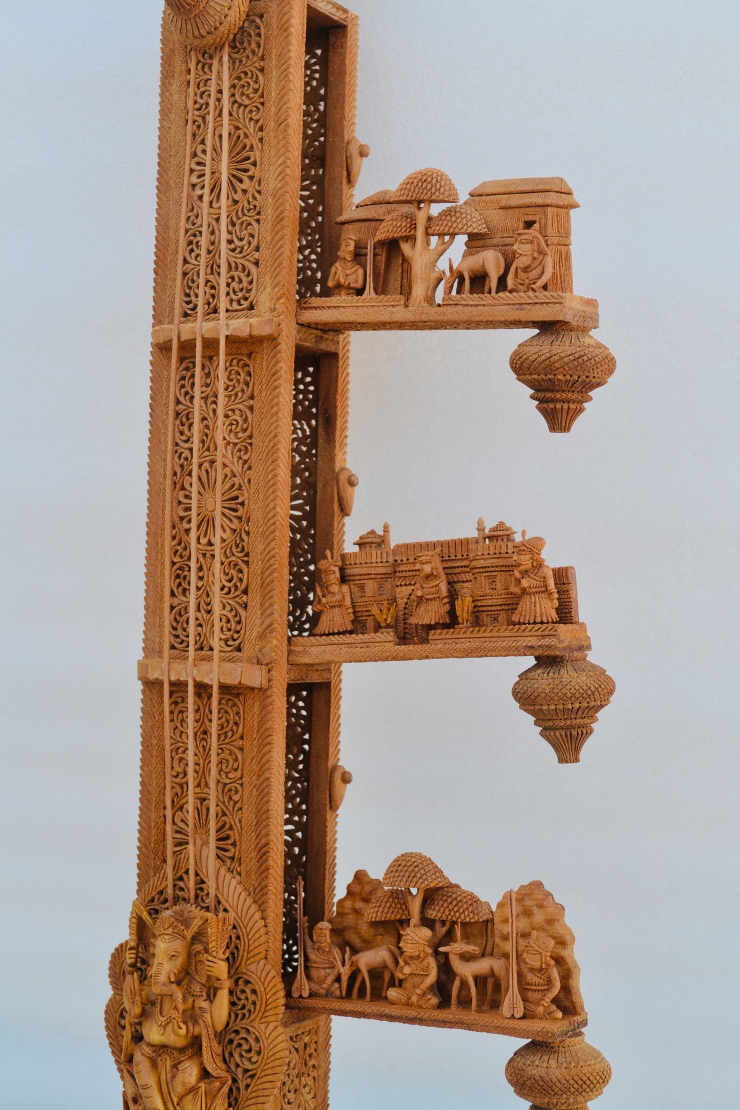 Sandalwood Carved Sitar "The Royal Veena"