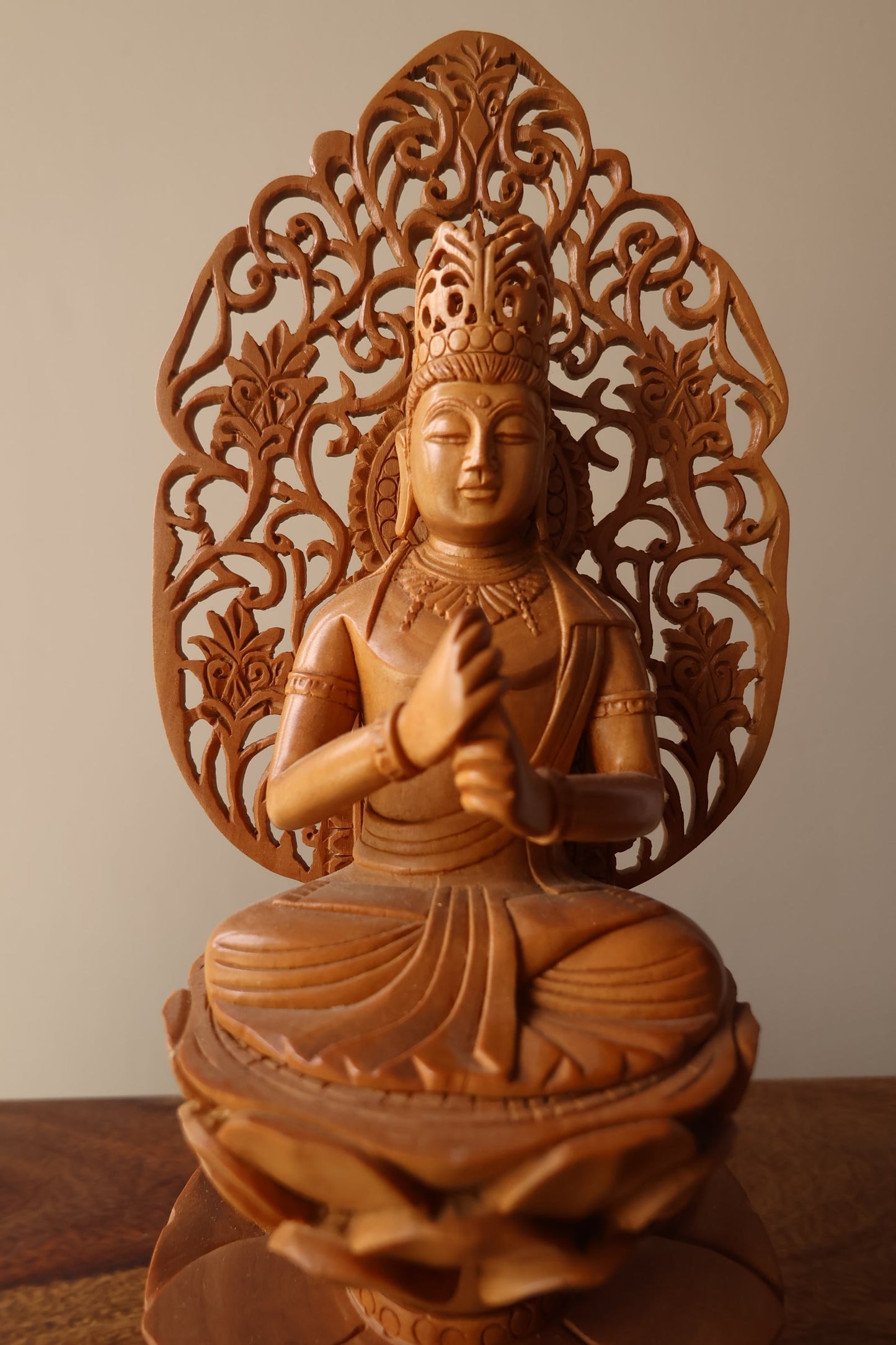 Sandalwood Vairochana Buddha , the Supreme Transcendent Buddha - Malji Arts