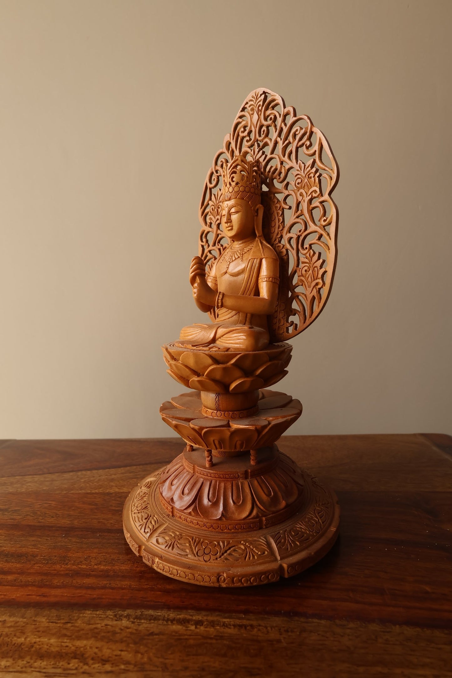 Sandalwood Vairochana Buddha , the Supreme Transcendent Buddha - Malji Arts