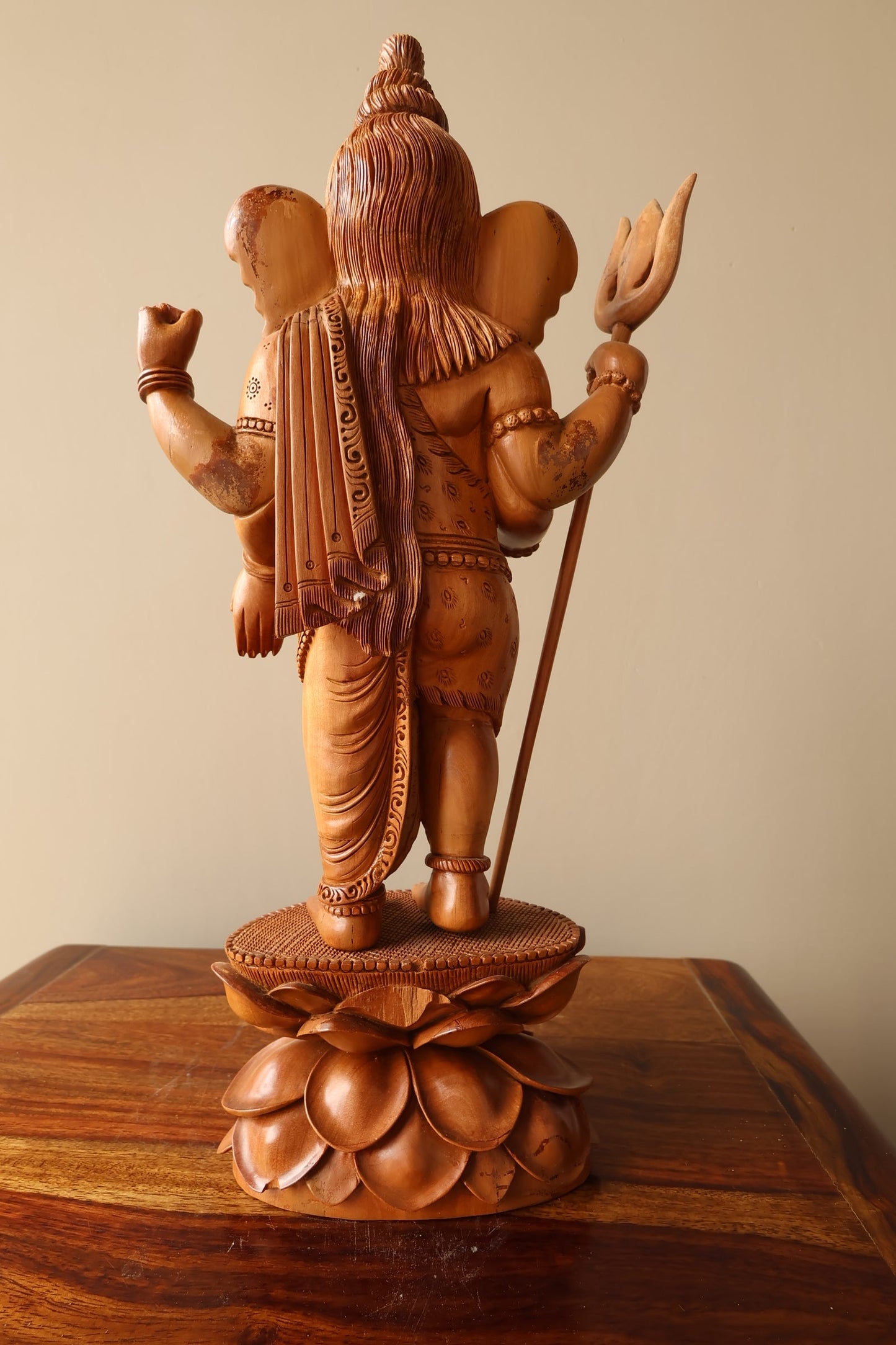 Sandalwood Standing Ganesha Indian Style Statue - Malji Arts