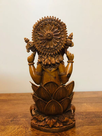 Sandalwood Special Carved Ganesha Statue - Malji Arts